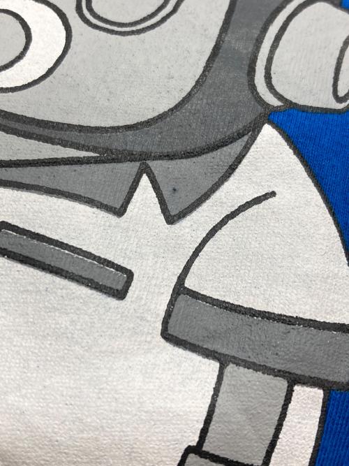 Dr slump アラレちゃん（ドクタースランプアラレチャン）Dr slump アラレちゃん (ドクタースランプアラレチャン) プリントTシャツ ブルー サイズ:XLの古着・服飾アイテム