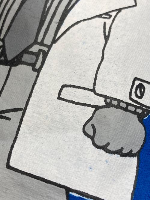 Dr slump アラレちゃん（ドクタースランプアラレチャン）Dr slump アラレちゃん (ドクタースランプアラレチャン) プリントTシャツ ブルー サイズ:XLの古着・服飾アイテム