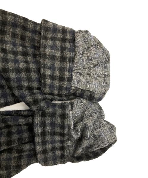 Hysteric Glamour（ヒステリックグラマー）Hysteric Glamour (ヒステリックグラマー) THE HYSTERIC WOMAN ワークシャツ グレー×ブラック サイズ:XLの古着・服飾アイテム