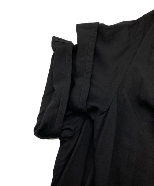 Yohji Yamamoto collections（ヨウジヤマモトコレクションズ）Yohji Yamamoto collections (ヨウジヤマモトコレクションズ) Ry SEETING CLOTH R DRAPED SHIRT DRESS ブラック サイズ:2の古着・服飾アイテム
