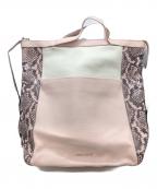 COLE HAANコールハーン）の古着「コンバーチブルバックパック」｜ピンク×ホワイト