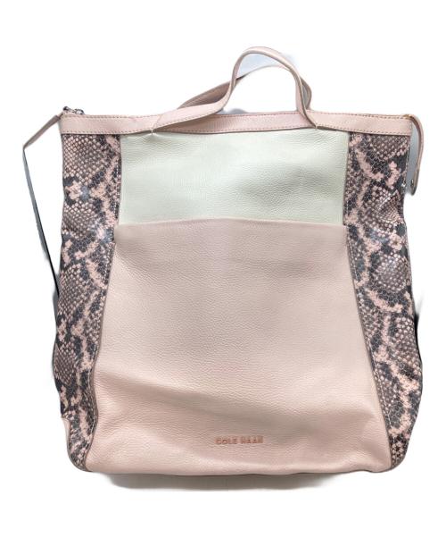 COLE HAAN（コールハーン）COLE HAAN (コールハーン) コンバーチブルバックパック ピンク×ホワイトの古着・服飾アイテム