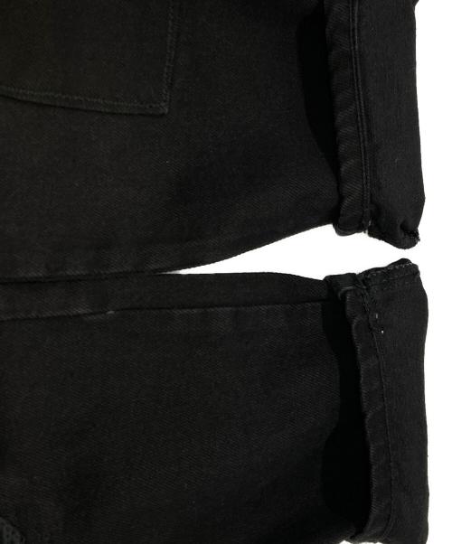 LAUREN RALPH LAUREN（ローレンラルフローレン）LAUREN RALPH LAUREN (ローレンラルフローレン) パッチワークリペア加工デニムパンツ ブラック サイズ:6の古着・服飾アイテム