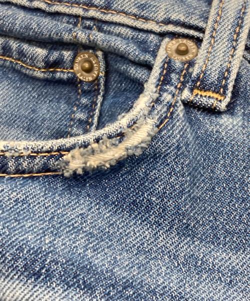 LAUREN RALPH LAUREN（ローレンラルフローレン）LAUREN RALPH LAUREN (ローレンラルフローレン) パッチワークリペア加工デニムパンツ インディゴ サイズ:4の古着・服飾アイテム