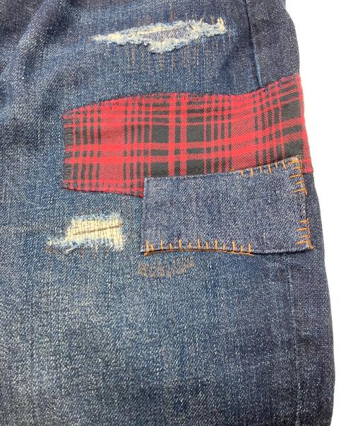 POLO RALPH LAUREN（ポロ・ラルフローレン）POLO RALPH LAUREN (ポロ・ラルフローレン) パッチワークダメージリペア加工デニムパンツ インディゴ サイズ:28の古着・服飾アイテム