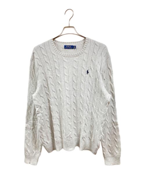POLO RALPH LAUREN（ポロ・ラルフローレン）POLO RALPH LAUREN (ポロ・ラルフローレン) ケーブルニット グレー サイズ:Lの古着・服飾アイテム