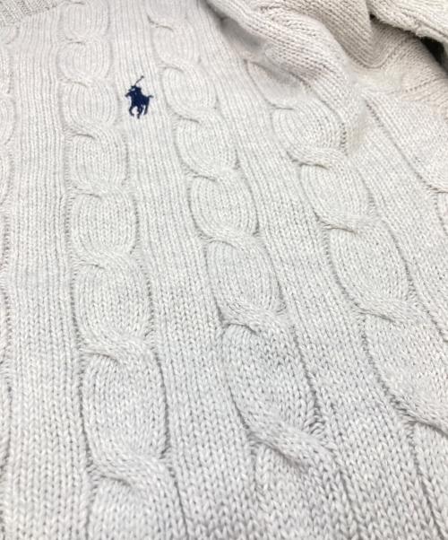 POLO RALPH LAUREN（ポロ・ラルフローレン）POLO RALPH LAUREN (ポロ・ラルフローレン) ケーブルニット グレー サイズ:Lの古着・服飾アイテム