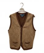 POLO RALPH LAURENポロ・ラルフローレン）の古着「グレンチェックニットベスト」｜ブラウン