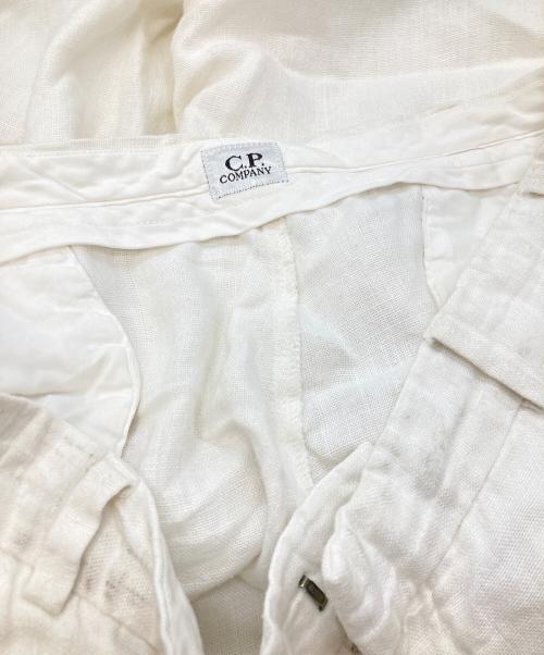 C.P COMPANY（シーピーカンパニー）C.P COMPANY (シーピーカンパニー) リネンハーフパンツ ホワイト サイズ:50の古着・服飾アイテム