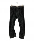 NVRFRGTネヴァーフォーゲット）の古着「CORDUROY 3D TWISTED 5P PANTS」｜ブラック