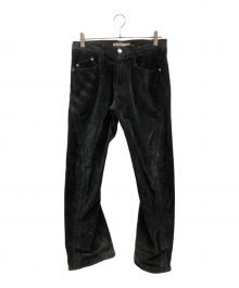 NVRFRGT（ネヴァーフォーゲット）の古着「CORDUROY 3D TWISTED 5P PANTS」｜ブラック