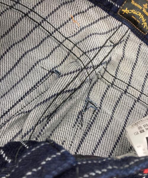 Vivienne Westwood ANGLOMANIA（ヴィヴィアンウエストウッドアングロマニア）VIVIENNE WESTWOOD ANGLOMANIA (ヴィヴィアンウエストウッドアングロマニア) ストライプパンツ ネイビー サイズ:28の古着・服飾アイテム