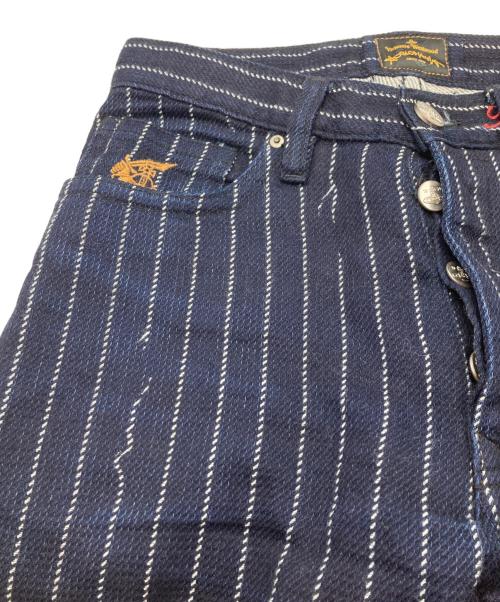 Vivienne Westwood ANGLOMANIA（ヴィヴィアンウエストウッドアングロマニア）VIVIENNE WESTWOOD ANGLOMANIA (ヴィヴィアンウエストウッドアングロマニア) ストライプパンツ ネイビー サイズ:28の古着・服飾アイテム