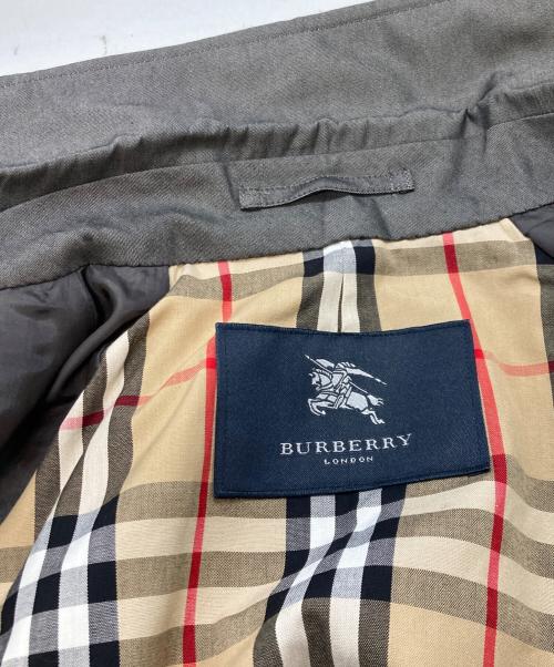 BURBERRY LONDON（バーバリーロンドン）BURBERRY LONDON (バーバリーロンドン) 裏地ノヴァチェックステンカラーコート グレー サイズ:9の古着・服飾アイテム