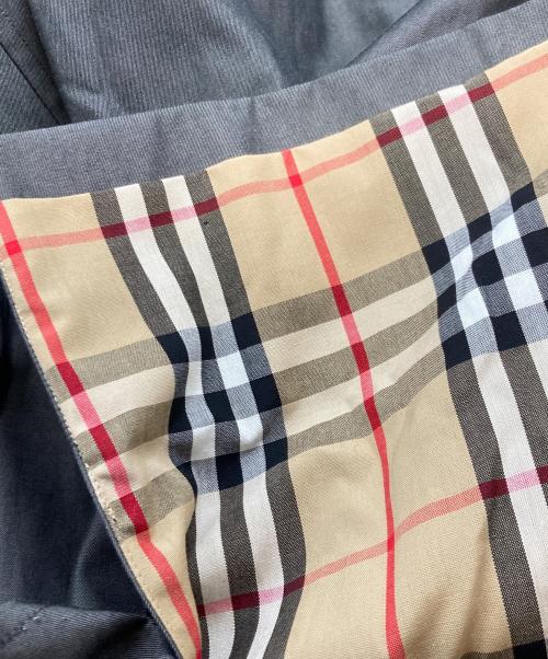 BURBERRY LONDON（バーバリーロンドン）BURBERRY LONDON (バーバリーロンドン) 裏地ノヴァチェックステンカラーコート グレー サイズ:9の古着・服飾アイテム