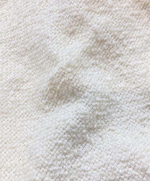 ASAUCE MELER（アソースメレ）ASAUCE MELER (アソースメレ) コットンリネンストール ベージュの古着・服飾アイテム