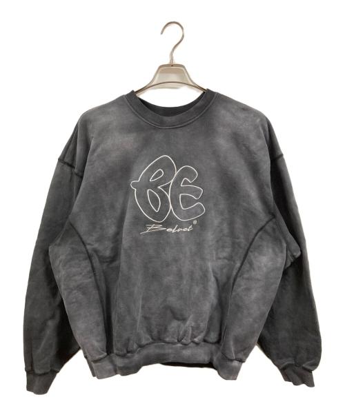 BELVET（ベルベット）BELVET (ベルベット) 16.2oz BE logo stitch sweat ブラック サイズ:Lの古着・服飾アイテム