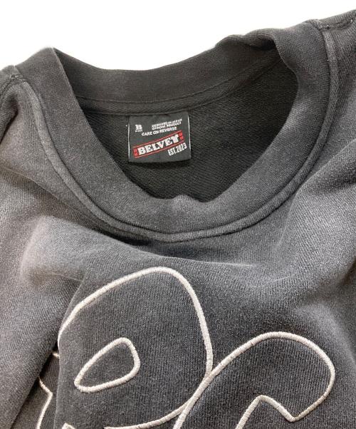BELVET（ベルベット）BELVET (ベルベット) 16.2oz BE logo stitch sweat ブラック サイズ:Lの古着・服飾アイテム