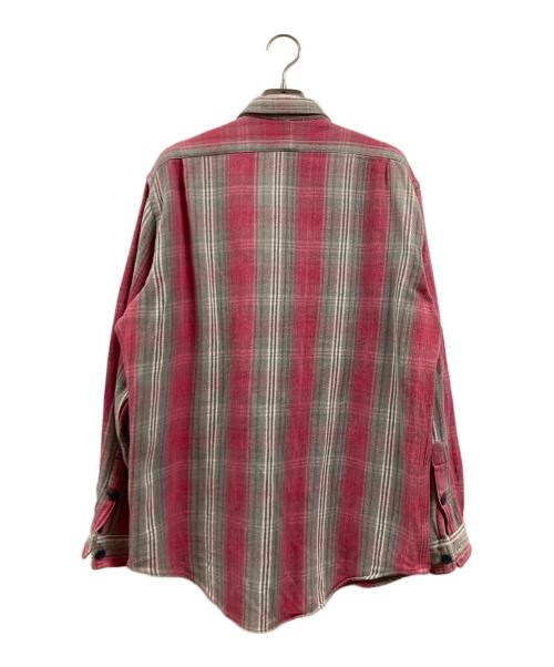 RRL（ダブルアールエル）RRL (ダブルアールエル) フランネルシャツ レッド×グレー サイズ:Sの古着・服飾アイテム