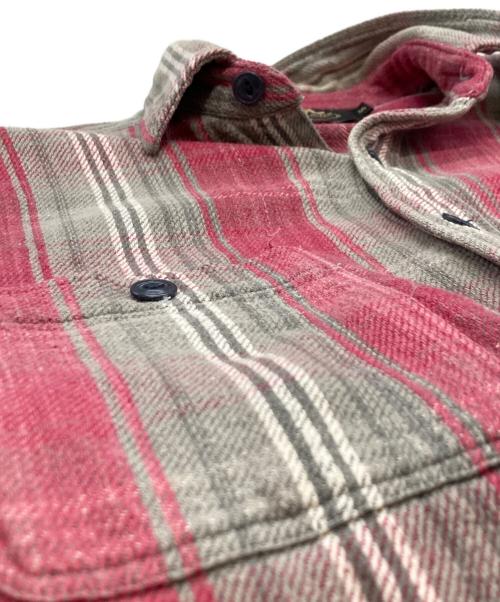 RRL（ダブルアールエル）RRL (ダブルアールエル) フランネルシャツ レッド×グレー サイズ:Sの古着・服飾アイテム