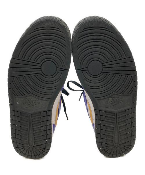 NIKE（ナイキ）NIKE (ナイキ) AIR JORDAN 1 MID パープル×イエロー サイズ:27.5cmの古着・服飾アイテム