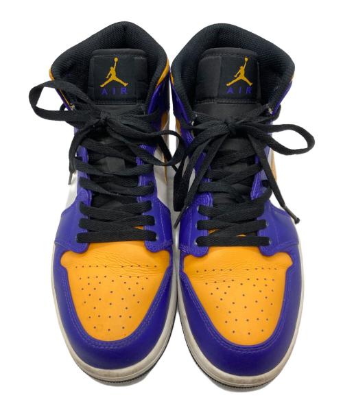 NIKE（ナイキ）NIKE (ナイキ) AIR JORDAN 1 MID パープル×イエロー サイズ:27.5cmの古着・服飾アイテム