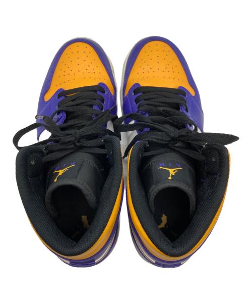 NIKE（ナイキ）NIKE (ナイキ) AIR JORDAN 1 MID パープル×イエロー サイズ:27.5cmの古着・服飾アイテム