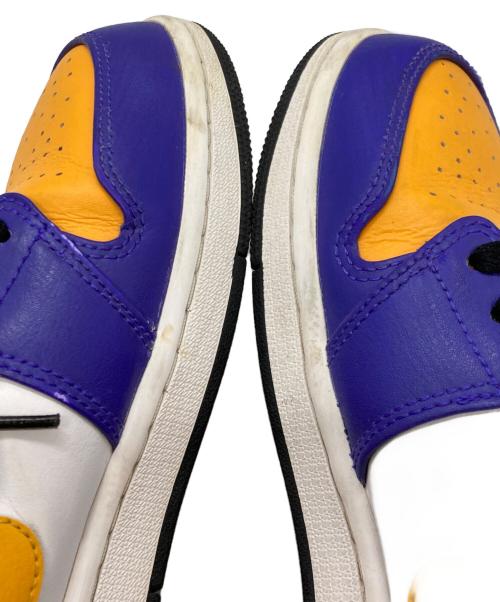 NIKE（ナイキ）NIKE (ナイキ) AIR JORDAN 1 MID パープル×イエロー サイズ:27.5cmの古着・服飾アイテム