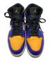 中古・古着 NIKE (ナイキ) AIR JORDAN 1 MID パープル×イエロー サイズ:27.5cm：10000円