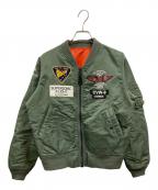 AVIREXアヴィレックス）の古着「フライトジャケット」｜カーキ