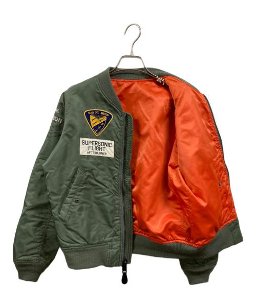 AVIREX（アヴィレックス）AVIREX (アヴィレックス) フライトジャケット カーキ サイズ:Lの古着・服飾アイテム