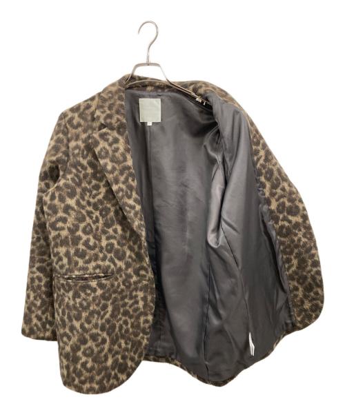 Drawing Numbers（ドローイングナンバーズ）Drawing Numbers (ドローイングナンバーズ) レオパードワイドジャケット ブラウン サイズ:Mの古着・服飾アイテム