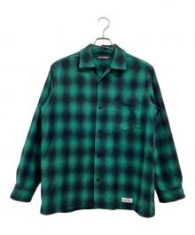 BLACK DESIGNS（ブラックデザイン）の古着「オンブレチェックネルシャツ」｜グリーン