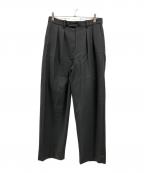 STEVEN ALANスティーブンアラン）の古着「ヴィンテージツイルインツープリーツドレストラウザーズ」｜グレー