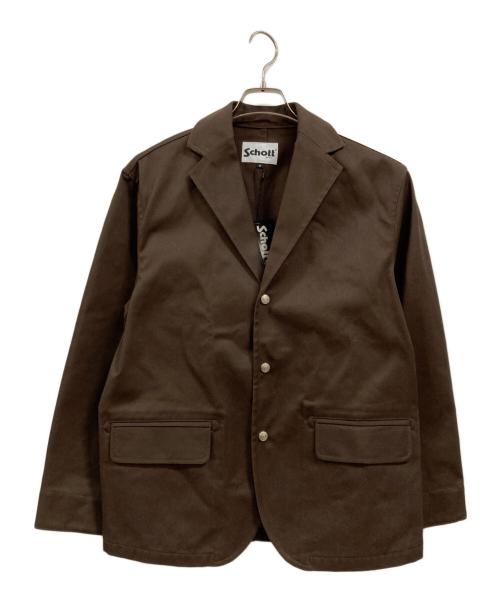 Schott（ショット）Schott (ショット) T/C ワーク 3B テーラード ジャケット ブラウン サイズ:Mの古着・服飾アイテム
