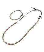 TOGA ARCHIVESトーガアーカイブス）の古着「BEADS NECKLACE&BANGLE SET」｜シルバー