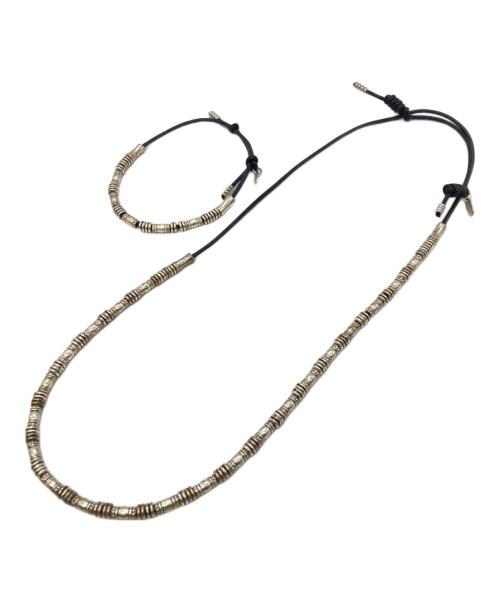 TOGA ARCHIVES（トーガアーカイブス）TOGA ARCHIVES (トーガアーカイブス) BEADS NECKLACE&BANGLE SET シルバーの古着・服飾アイテム