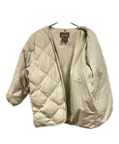 Eddie Bauer（エディーバウアー）Eddie Bauer (エディーバウアー) グースダウンインナージャケット ベージュ サイズ:Lの古着・服飾アイテム