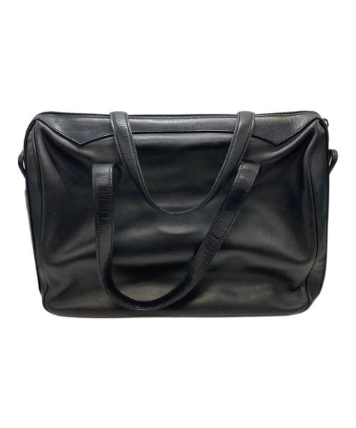 GUCCI（グッチ）GUCCI (グッチ) レザーボストンバッグ ブラックの古着・服飾アイテム