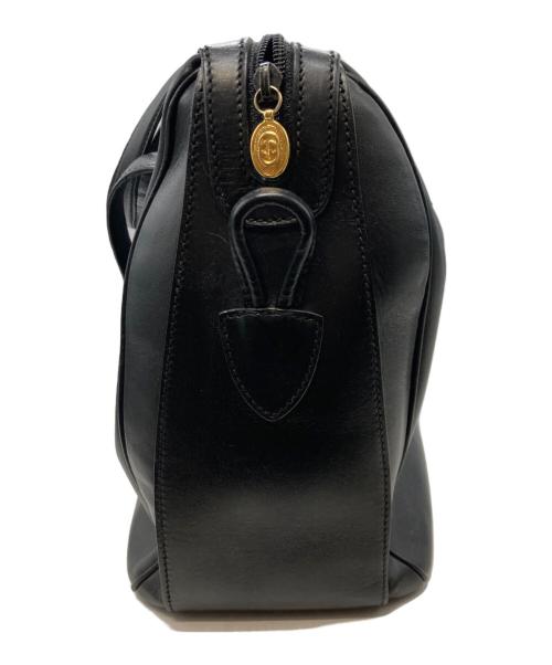 GUCCI（グッチ）GUCCI (グッチ) レザーボストンバッグ ブラックの古着・服飾アイテム