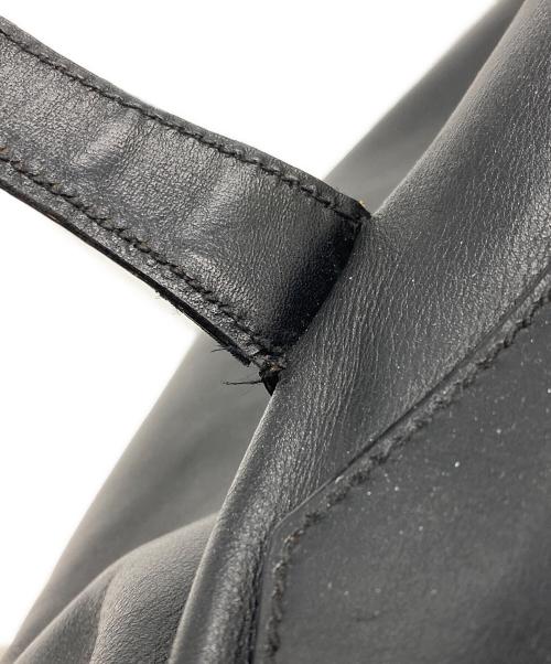 GUCCI（グッチ）GUCCI (グッチ) レザーボストンバッグ ブラックの古着・服飾アイテム