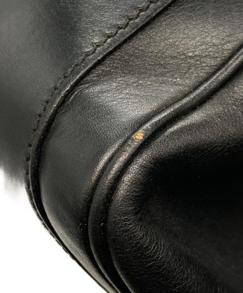 GUCCI（グッチ）GUCCI (グッチ) レザーボストンバッグ ブラックの古着・服飾アイテム