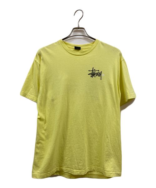 stussy（ステューシー）stussy (ステューシー) ロゴプリントTシャツ イエロー サイズ:Ⅼの古着・服飾アイテム