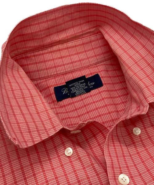 BROOKS BROTHERS（ブルックスブラザーズ）BROOKS BROTHERS (ブルックスブラザーズ) 半袖チェックシャツ レッド サイズ:Ｍの古着・服飾アイテム