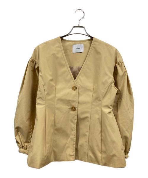 COEL（コエル）COEL (コエル) ウエストシェイプノーカラージャケット イエロー サイズ:38の古着・服飾アイテム