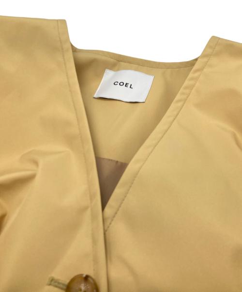 COEL（コエル）COEL (コエル) ウエストシェイプノーカラージャケット イエロー サイズ:38の古着・服飾アイテム