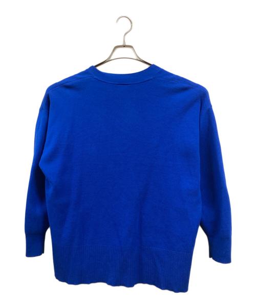 LACOSTE（ラコステ）LACOSTE (ラコステ) ミラノリブニットVネックカーディガン ブルー サイズ:38の古着・服飾アイテム