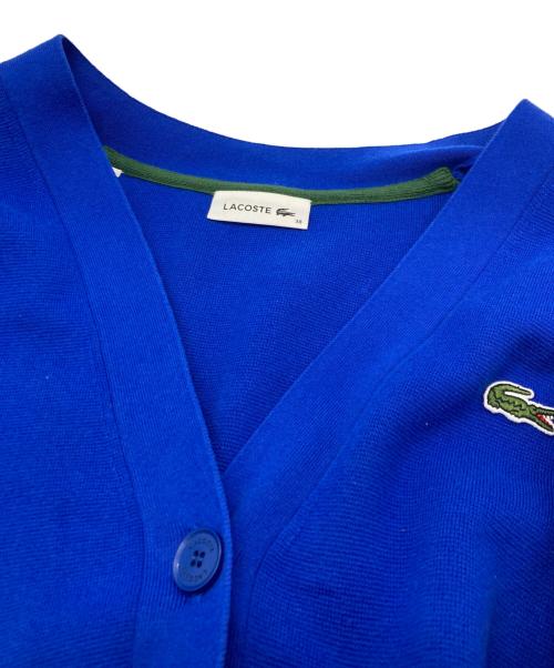 LACOSTE（ラコステ）LACOSTE (ラコステ) ミラノリブニットVネックカーディガン ブルー サイズ:38の古着・服飾アイテム