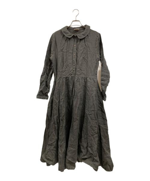 Ito-hari（イトハリ）ITO-HARI (イトハリ) リネンワンピース グレー サイズ:Ｍの古着・服飾アイテム