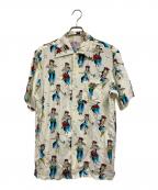 Aloha Blossomアロハブロッサム）の古着「総柄アロハシャツ」｜ベージュ